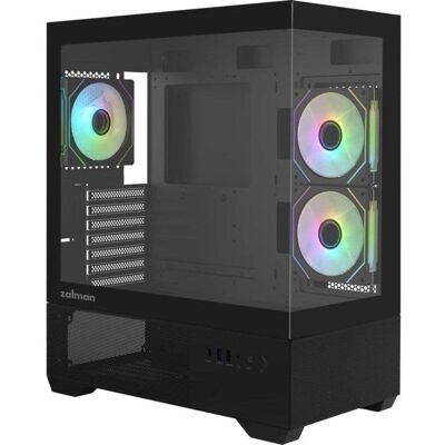 Caja PC Zalman Chronix V2 Mid Tower ATX Negro 2 Paneles Cristal Templado 3 Ventiladores A-RGB Caja PC Zalman Chronix V2 Mid Tower ATX Negro 2 Paneles Cristal Templado 3 Ventiladores A-RGB