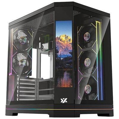 Caja PC XYZ Neut X Pro Midi-Tower 9.1" Pantalla Inteligente 5 Ventiladores A-RGB Caja PC XYZ Neut X Pro Midi-Tower 9.1" Pantalla Inteligente 5 Ventiladores A-RGB