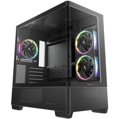 Caja PC DeepCool CG380U 3F Torre Negro Vidrio Templado RGB Caja PC DeepCool CG380U 3F Torre Negro Vidrio Templado RGB
