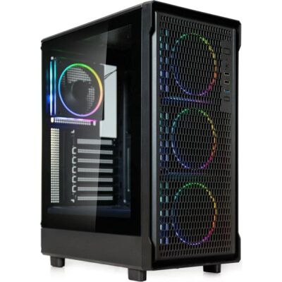 Caja PC Kolink AM2 ARGB Torre ATX Negro 4 ventiladores 120 mm Caja PC Kolink AM2 ARGB Torre ATX Negro 4 ventiladores 120 mm