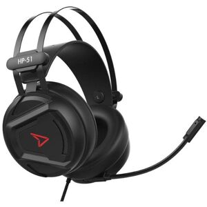 Auriculares Steelplay HP51 con cable USB y jack 3,5 mm para gaming, micrófono extraíble, negro y rojo Auriculares Steelplay HP51 con cable USB y jack 3,5 mm para gaming, micrófono extraíble, negro y rojo
