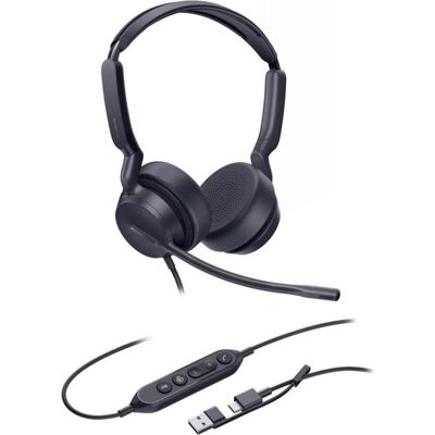 Auriculares Yealink UH42 DUAL TEAMS con cable USB-A/USB-C optimizados para Microsoft Teams, oficina, color negro Auriculares Yealink UH42 DUAL TEAMS con cable USB-A/USB-C optimizados para Microsoft Teams, oficina, color negro