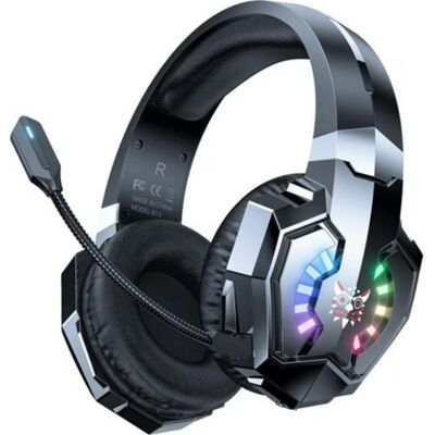 Auriculares Onikuma B15 inalámbricos Over Ear para gaming con micrófono y RGB negro Auriculares Onikuma B15 inalámbricos Over Ear para gaming con micrófono y RGB negro
