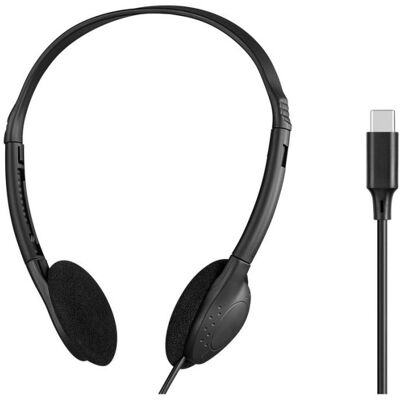 Auriculares Sandberg 825-32 con cable USB-C para oficina y teletrabajo negros Auriculares Sandberg 825-32 con cable USB-C para oficina y teletrabajo negros