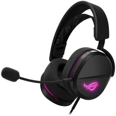 Auriculares Asus ROG Pelta Core con cable USB-C para gaming, RGB, micrófono, negros Auriculares Asus ROG Pelta Core con cable USB-C para gaming, RGB, micrófono, negros