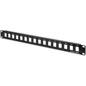Panel de parcheo modular Digitus 16 puertos montaje rack 1U negro Panel de parcheo modular Digitus 16 puertos montaje rack 1U negro