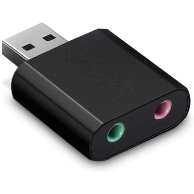 OEM Adaptador Usb Tarjeta Sonido Microfono Auricular Negro OEM Adaptador Usb Tarjeta Sonido Microfono Auricular Negro