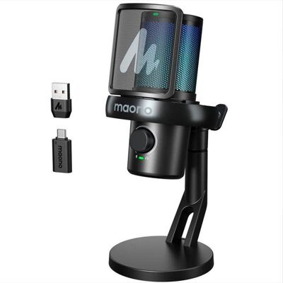 Micrófono Maono DM40 Pro USB inalámbrico cardioide con iluminación RGB IA Micrófono Maono DM40 Pro USB inalámbrico cardioide con iluminación RGB IA