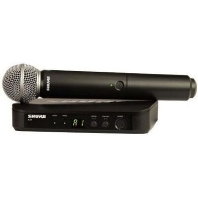 Micrófono Shure BLX24/PG58 inalámbrico mano 100 m con indicador LED y 14 h autonomía Micrófono Shure BLX24/PG58 inalámbrico mano 100 m con indicador LED y 14 h autonomía