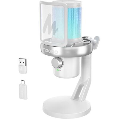 Micrófono Maono DM40 Pro USB omnidireccional con AI y RGB personalizable Micrófono Maono DM40 Pro USB omnidireccional con AI y RGB personalizable