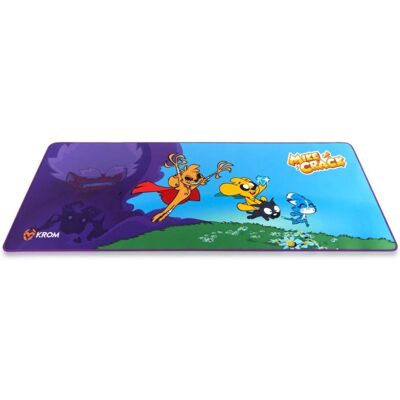 Alfombrilla Gaming KROM Kraft XL Mikecrack Tela con Base de Goma 900 x 350 mm Azul Alfombrilla Gaming KROM Kraft XL Mikecrack Tela con Base de Goma 900 x 350 mm Azul