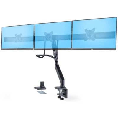 Soporte sobremesa monitores triple StarTech 27" VESA 75x75/100x100 resorte, negro/plata Soporte sobremesa monitores triple StarTech 27" VESA 75x75/100x100 resorte, negro/plata