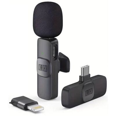 Klack K8 Micrófono Inalámbrico con Reducción de Ruido Compatible con iPhone y USB-C 20m Klack K8 Micrófono Inalámbrico con Reducción de Ruido Compatible con iPhone y USB-C 20m