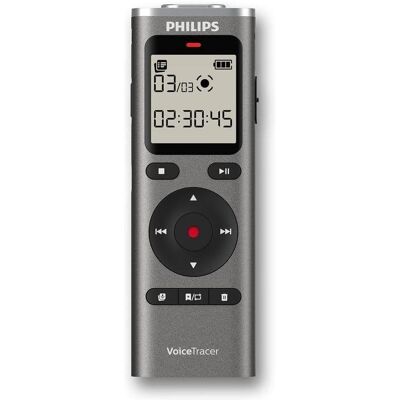 Grabadora Philips DVT1170 Audio Digital 8 GB Micrófono 360° USB Grabadora Philips DVT1170 Audio Digital 8 GB Micrófono 360° USB