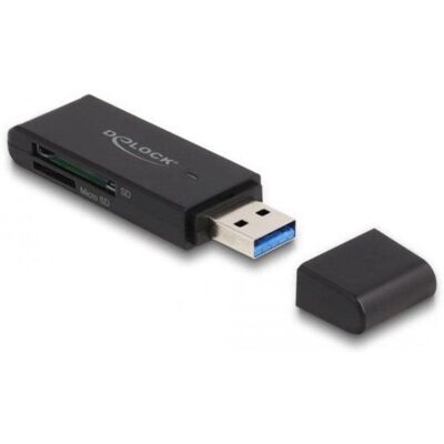 Lector de tarjetas Delock SuperSpeed USB 5 Gbps para SD y Micro SD Lector de tarjetas Delock SuperSpeed USB 5 Gbps para SD y Micro SD