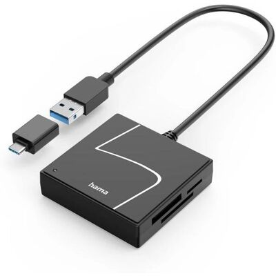 Lector de tarjetas Hama USB 3.2 Gen 1 Type-A/Type-C 5000 Mbit/s Lector de tarjetas Hama USB 3.2 Gen 1 Type-A/Type-C 5000 Mbit/s