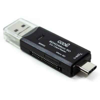 Lector de Tarjetas Memoria Cool 3 en 1 - USB-C Micro-USB USB Lector de Tarjetas Memoria Cool 3 en 1 - USB-C Micro-USB USB