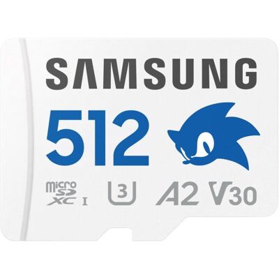 Tarjeta MicroSD Samsung MB-MD512S 512 GB Clase 10 UHS-I V30 A2 Azul Gris Blanco Tarjeta MicroSD Samsung MB-MD512S 512 GB Clase 10 UHS-I V30 A2 Azul Gris Blanco