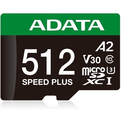 Tarjeta microSDXC ADATA Speed Plus 512 GB UHS-I U3 A2 V30 Clase 10 Tarjeta microSDXC ADATA Speed Plus 512 GB UHS-I U3 A2 V30 Clase 10