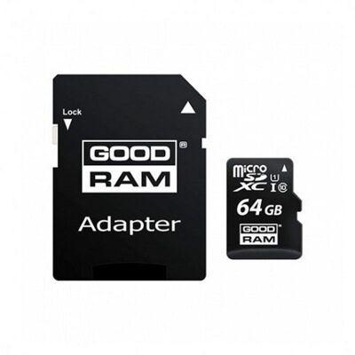 GoodRam Micro SD XC 64GB Clase 10 + Adaptador SD GoodRam Micro SD XC 64GB Clase 10 + Adaptador SD
