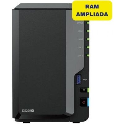 NAS Synology DiskStation DS225+ 2 Bahías 6GB DDR4 2.5GbE Torre Hot Swap NAS Synology DiskStation DS225+ 2 Bahías 6GB DDR4 2.5GbE Torre Hot Swap