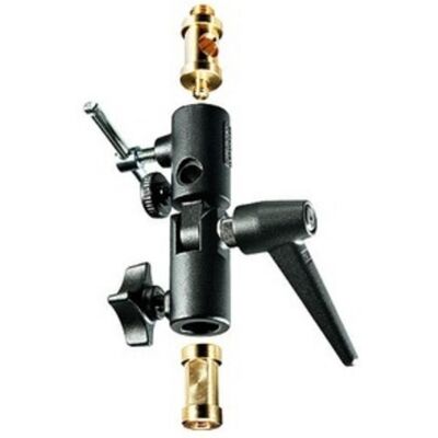 Adaptador para trípode Manfrotto 026 Lite Tite Swivel con soporte para paraguas, aluminio, 380 g Adaptador para trípode Manfrotto 026 Lite Tite Swivel con soporte para paraguas, aluminio, 380 g
