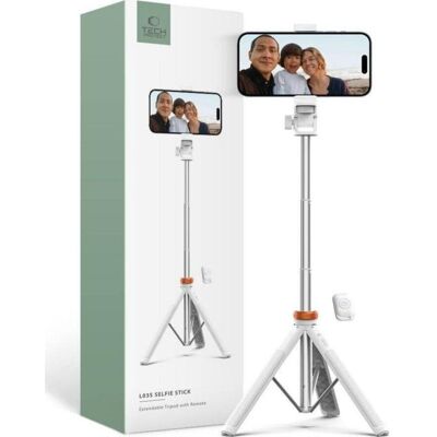 Selfie Stick Tech-Protect L03S Blanco Bluetooth Trípode - Selfie Stick, Trípode Selfie Stick Tech-Protect L03S Blanco Bluetooth Trípode - Selfie Stick, Trípode