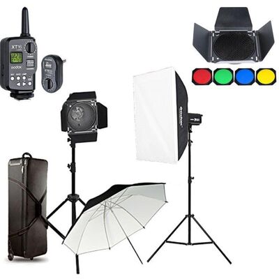 Kit de iluminación de estudio Godox DP600III-C 600Ws 2 flashes control inalámbrico Kit de iluminación de estudio Godox DP600III-C 600Ws 2 flashes control inalámbrico