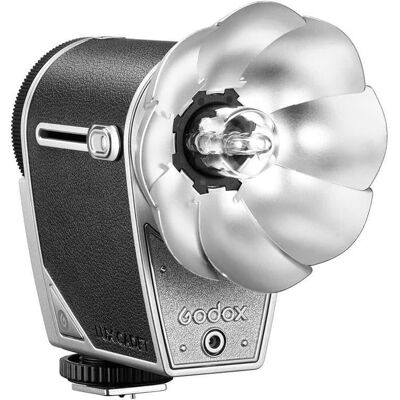 Flash fotográfico Godox Lux Cadet Negro-Plata batería integrada diseño retro Flash fotográfico Godox Lux Cadet Negro-Plata batería integrada diseño retro