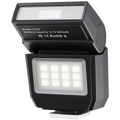 Flash Ulanzi Sl03 Mini compacto 6500K GN8 ajuste brillo carga Tipo-C Flash Ulanzi Sl03 Mini compacto 6500K GN8 ajuste brillo carga Tipo-C