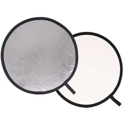 Reflector Lastolite Plateado/blanco. Diámetro: 75 Cm. Reflector Lastolite Plateado/blanco. Diámetro: 75 Cm.