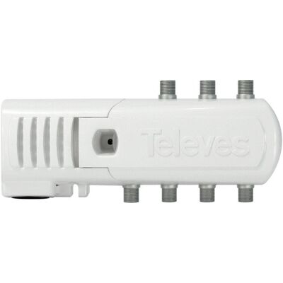 Televes Amplificador Antena TV 6 Salidas 16dB Blanco Televes Amplificador Antena TV 6 Salidas 16dB Blanco