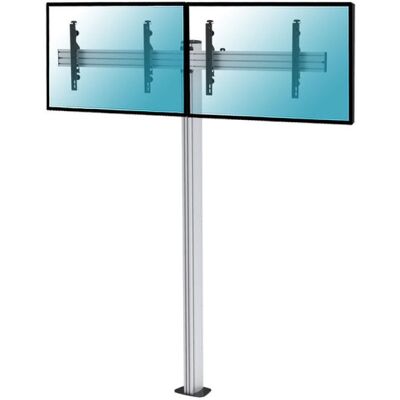Kimex Soporte de Suelo Atornillable para 2 Pantallas de TV 50"-55" Altura 240cm VESA 600x400 Máx. 50Kg Kimex Soporte de Suelo Atornillable para 2 Pantallas de TV 50"-55" Altura 240cm VESA 600x400 Máx. 50Kg