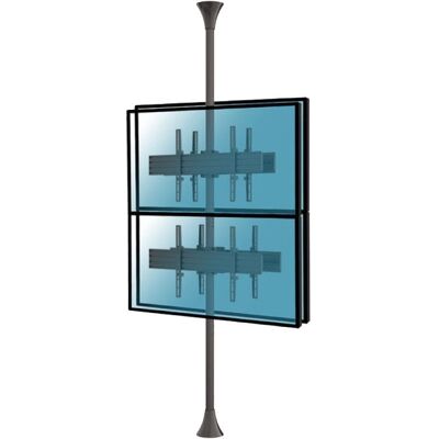 Kimex Soporte de Suelo a Techo Inclinable para 4 Pantallas de TV 32"-75" Altura 240cm VESA 400x400 Máx. 30Kg Kimex Soporte de Suelo a Techo Inclinable para 4 Pantallas de TV 32"-75" Altura 240cm VESA 400x400 Máx. 30Kg