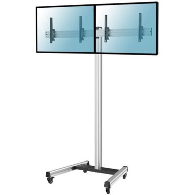 Kimex Soporte de Suelo con Ruedas Inclinable para 2 TV 50"-55" Altura 240cm VESA 600x400 Máx. 50Kg Kimex Soporte de Suelo con Ruedas Inclinable para 2 TV 50"-55" Altura 240cm VESA 600x400 Máx. 50Kg