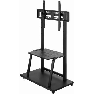 Soporte TV Gembird TVS-100F-01 de piso, acero, hasta 100", ruedas, 150kg, VESA máx 800x600mm Soporte TV Gembird TVS-100F-01 de piso, acero, hasta 100", ruedas, 150kg, VESA máx 800x600mm