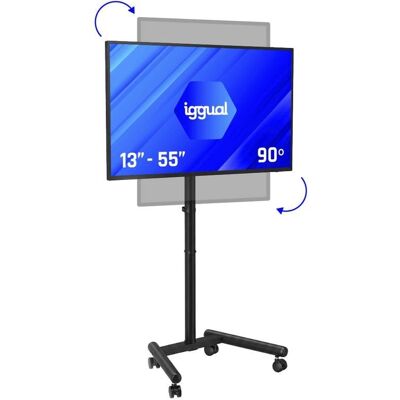 IGGUAL SRTV55 Soporte TV suelo ruedas 13 a 55" VESA 75x75 a 200x200 Max 20Kg IGGUAL SRTV55 Soporte TV suelo ruedas 13 a 55" VESA 75x75 a 200x200 Max 20Kg