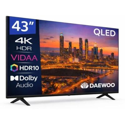 TV Daewoo QLED 43VB56QV 43" 4K UltraHD 60Hz Smart TV VIDAA HDR10 Dolby Audio TV Daewoo QLED 43VB56QV 43" 4K UltraHD 60Hz Smart TV VIDAA HDR10 Dolby Audio