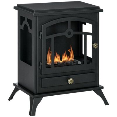 Homcom Chimenea de Bioetanol con Tanque de 1.2L 45x28x54cm Negra Homcom Chimenea de Bioetanol con Tanque de 1.2L 45x28x54cm Negra