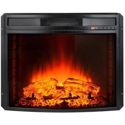 Chimenea eléctrica Purline CHE-630 frontal de cristal negro 2000W temporizador Chimenea eléctrica Purline CHE-630 frontal de cristal negro 2000W temporizador