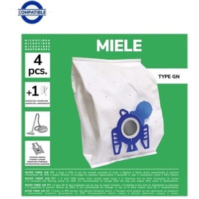 recamania Pack De 4 Bolsas De Microfibra Compatibles Con Aspiradoras Miele S2, S4, S5, S6, S8 recamania Pack De 4 Bolsas De Microfibra Compatibles Con Aspiradoras Miele S2, S4, S5, S6, S8