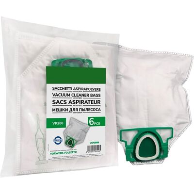 recamania Pack De 6 Bolsas De Microfibra Compatibles Con Aspiradoras Folletto Vk200 Y Vk220 recamania Pack De 6 Bolsas De Microfibra Compatibles Con Aspiradoras Folletto Vk200 Y Vk220
