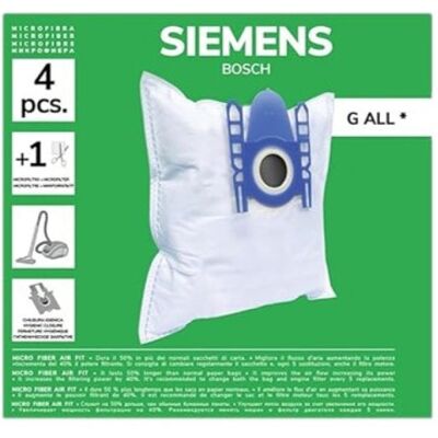 recamania Pack De 4 Bolsas De Microfibra Compatibles Con Aspiradoras Bosch, Siemens Y Swirl S67 recamania Pack De 4 Bolsas De Microfibra Compatibles Con Aspiradoras Bosch, Siemens Y Swirl S67
