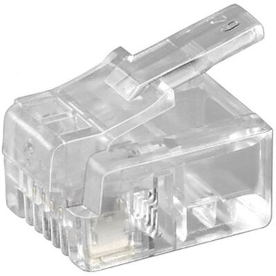 Goobay Conector RJ11 Transparente Pack 10 Unidades Goobay Conector RJ11 Transparente Pack 10 Unidades