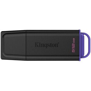 Unidad flash Kingston DataTraveler Exodia 512GB USB 3.2 Gen 1 negra y violeta Unidad flash Kingston DataTraveler Exodia 512GB USB 3.2 Gen 1 negra y violeta