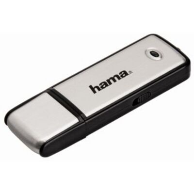 Memoria USB HAMA Fancy 16GB USB 2.0 Aluminio Negro Plata 10MB/s Memoria USB HAMA Fancy 16GB USB 2.0 Aluminio Negro Plata 10MB/s