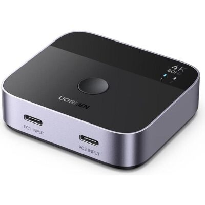 Switch KVM Ugreen AW502 55451 HDMI USB-C 4K 60Hz HDR Aluminio Switch KVM Ugreen AW502 55451 HDMI USB-C 4K 60Hz HDR Aluminio