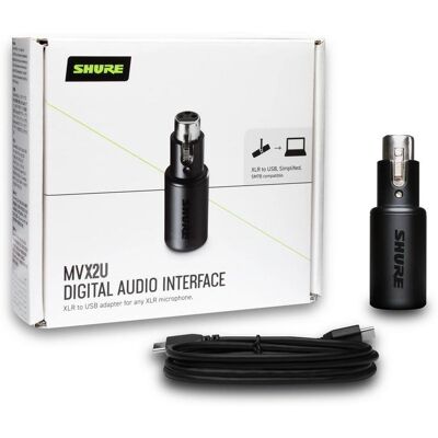 Interfaz de Audio Shure MVX2U XLR USB-C Compacta Plug&Play DSP Integrado Interfaz de Audio Shure MVX2U XLR USB-C Compacta Plug&Play DSP Integrado