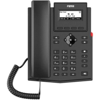 Teléfono IP Fanvil X301W Negro 2 líneas LCD WiFi PoE Montaje Pared/Escritorio Teléfono IP Fanvil X301W Negro 2 líneas LCD WiFi PoE Montaje Pared/Escritorio