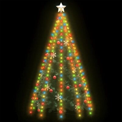 VidaXL Red de Luces para Árbol de Navidad 250 LED Colorido 250cm VidaXL Red de Luces para Árbol de Navidad 250 LED Colorido 250cm